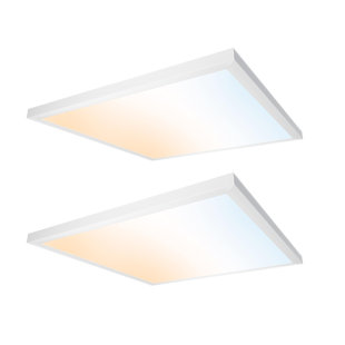 Plafonnier à fixation en surface 2X2 pi - mince, bord éclairé, panneau plat encastré (Ensemble de 2)