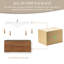 Meuble-lavabo flottant moderne de 47 po avec lavabo à surface solide et armoire de rangement à fermeture en douceur Meven-126227793