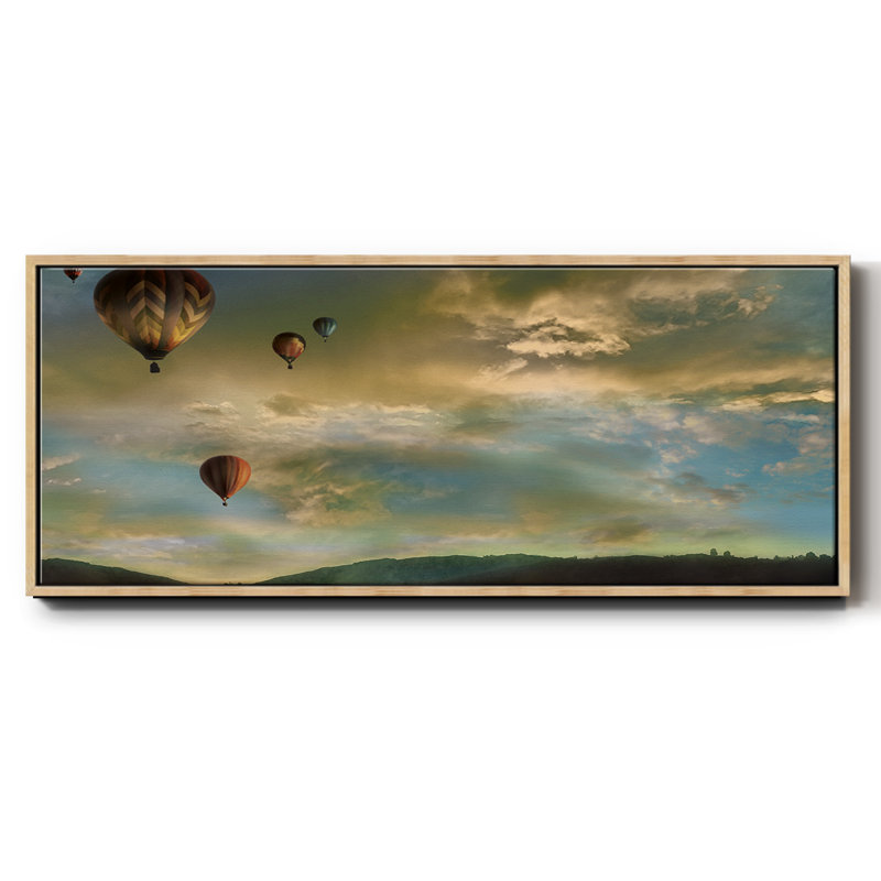 Sunset Rendezvous- Framed Canvas, 20" H x 50" W