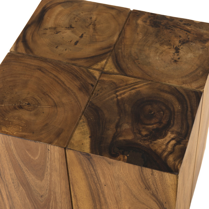 Carlton Solid Wood Block End Table