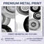 Radial Circles in Monochrome – Modern Metal Wall Decor Set of 2 Prints-1096082870