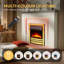 Bempton 42" Electric Fireplace Suite, Coal Effect, 13-Colour LED, Remote, White Surround-138514034