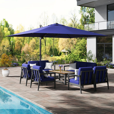 Parasol rectangulaire en porte-à-faux 13 pi x 10 pi Moona
