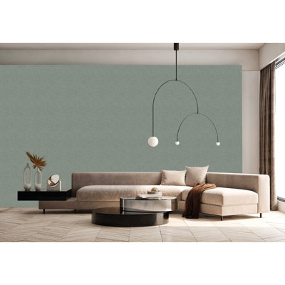 Mountain Moss Wavy Textile Plain Print Non Woven Non-Pasted Textured Wallpaper 57 Sq. Ft.