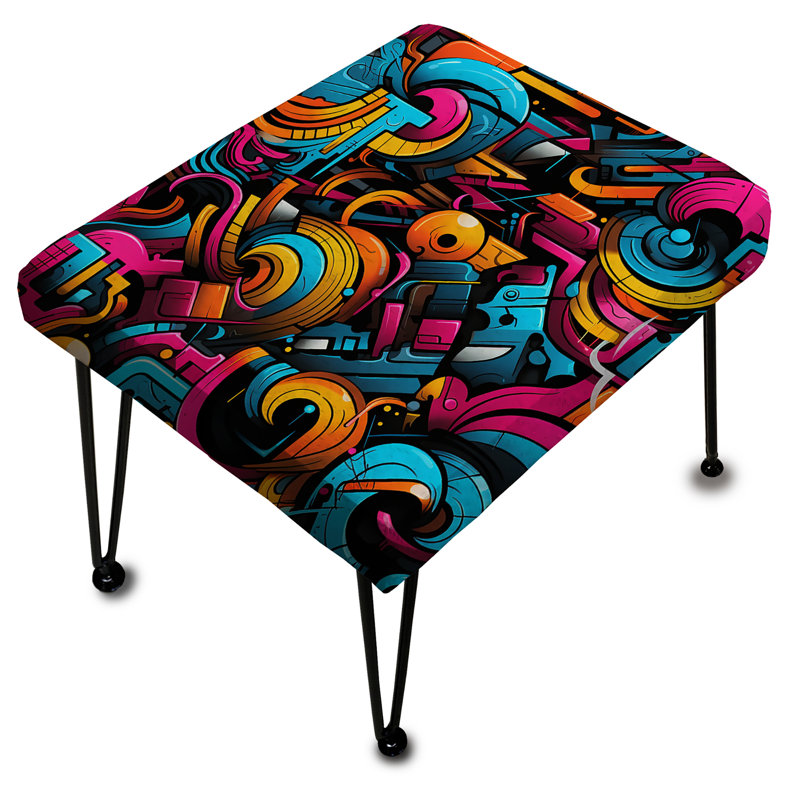 Repose-pieds Poupart Neon Graffiti Fusion