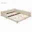 Lit plateforme tapissier, similicuir