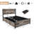 Modern Bed Frame with 12 Drawers and Open Storage Headboard,Charging Station,No Box Spring Needed -2102405134-2093934846