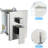 Wall Mounted Shower System, 10 Inch Square Rainfall Head, 26.18 Adjustable Slide Bar, Dual Function, Easy To Clean Nozzle, Brushed Nickel Installation, Finish