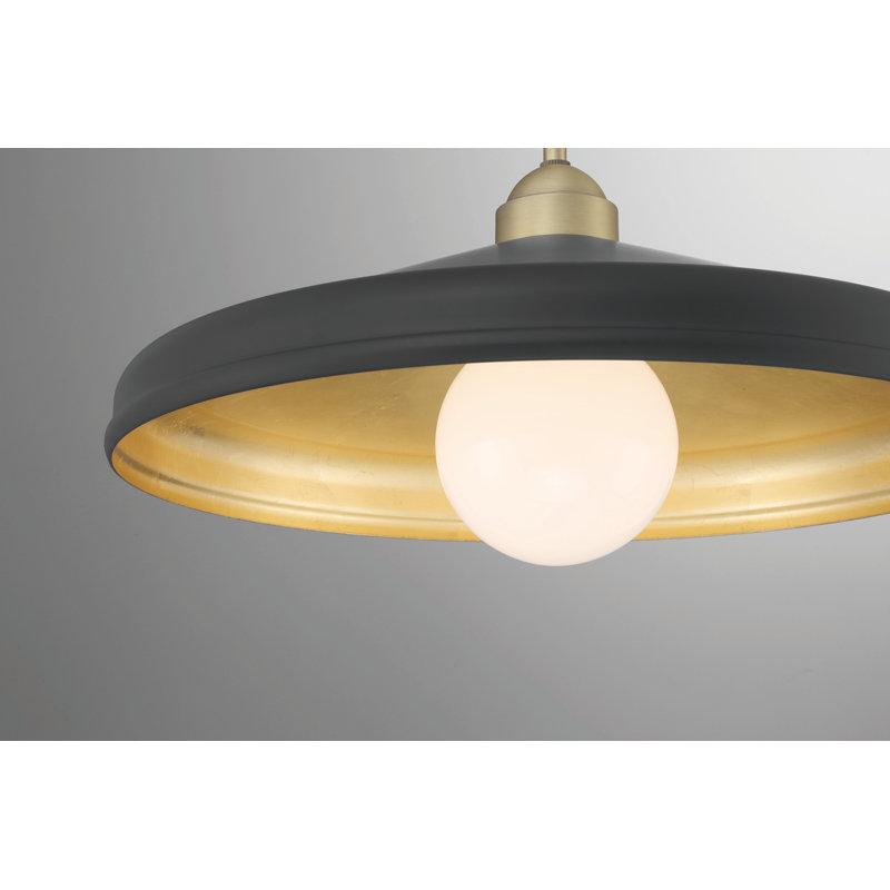 Luminaire suspendu dôme l 18 po Delilah, Noir