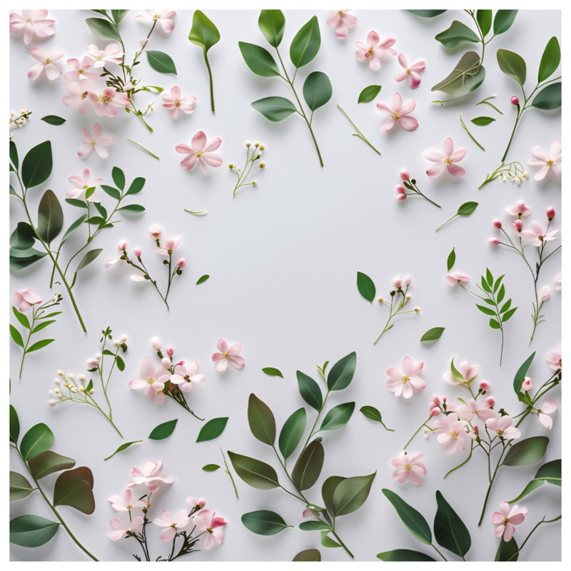 Tapisserie florale - Décoration murale nature, H 50 po x l 60 po avec 4 œillets