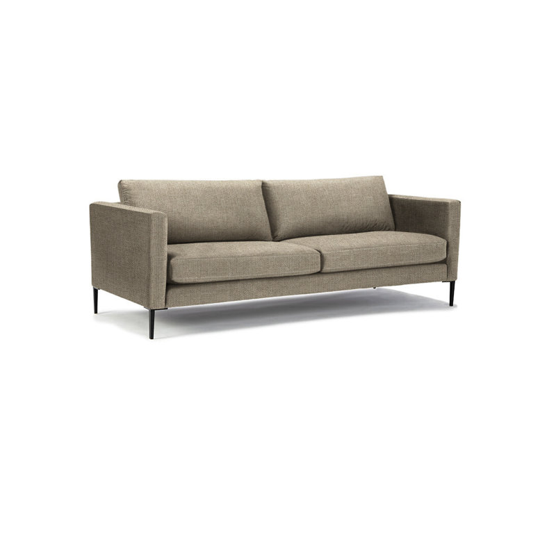 Tuxedo Arm Sofa, Ash Polyester Blend