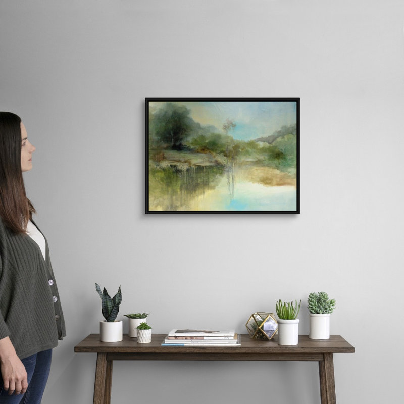 Reproduction d’art sur toile, "The Lazy Day" par J Austin Jennings, Toile avec cadre noir, H 20 po x l 26 po x P 1,75 po