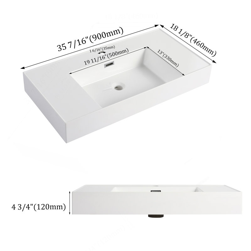 Lavabo de salle de bain 36 "