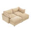 Canapé rembourré avec repose-pieds mobile et rangement-194052583