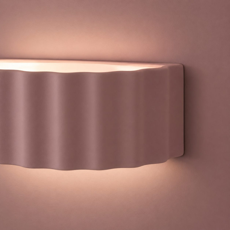 Ceramic Flush Mounted Sconce, Yes, Pink