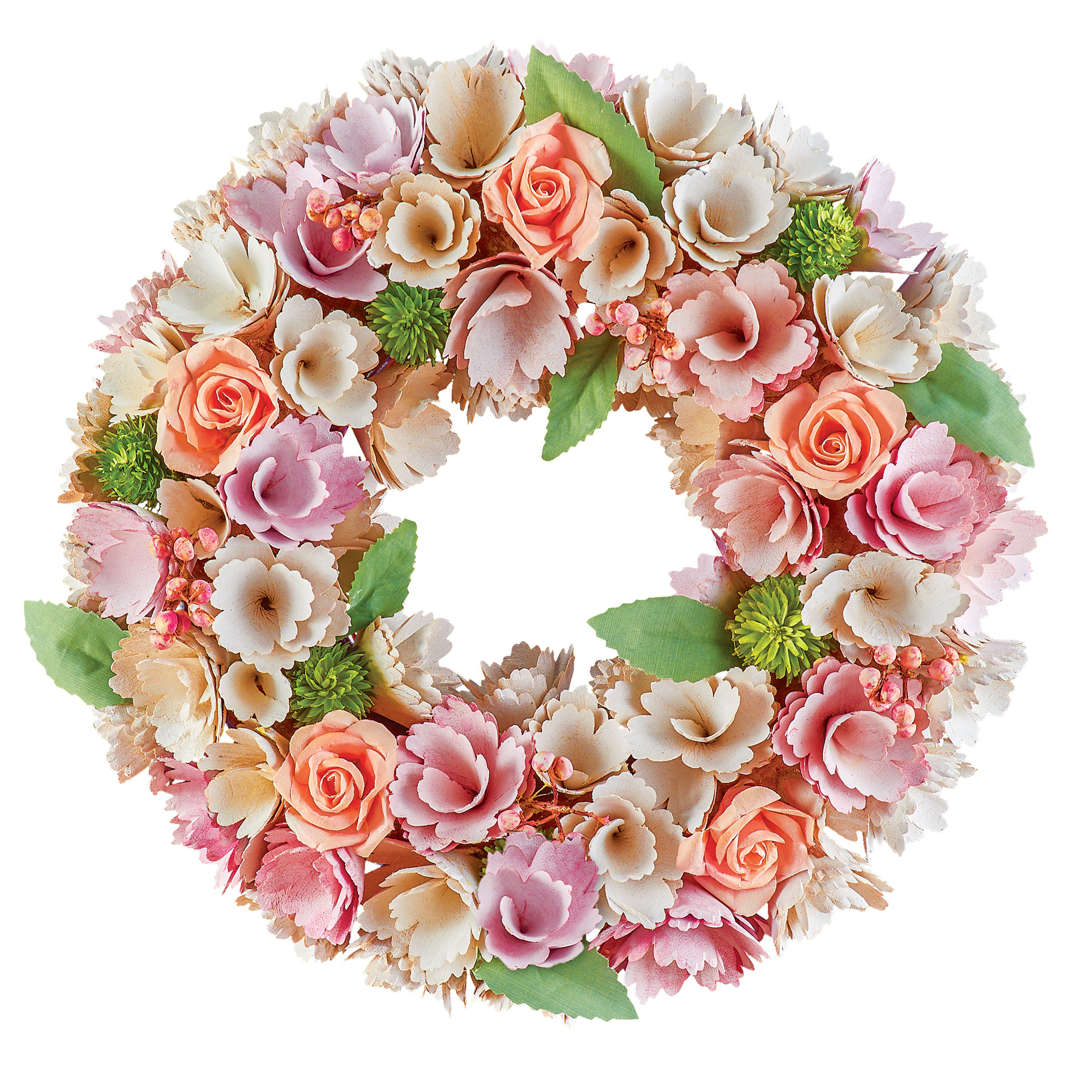 Primrue Faux Rose Paper 13'' Wreath | Wayfair