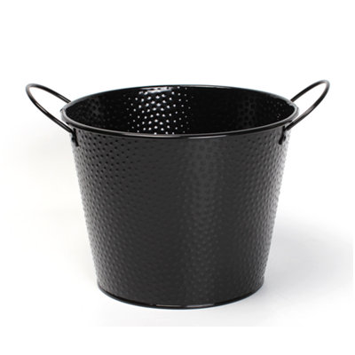 Embossed Metal With Ear Handles Bucket