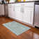 Machine Washable Indoor/Outdoor Xhevrie Turquoise Rug