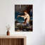 A Mermaid Classic Abstract Fish Landscape Nature Wall Art Print by John William Waterhouse - Wrapped Canvas Print-687150200