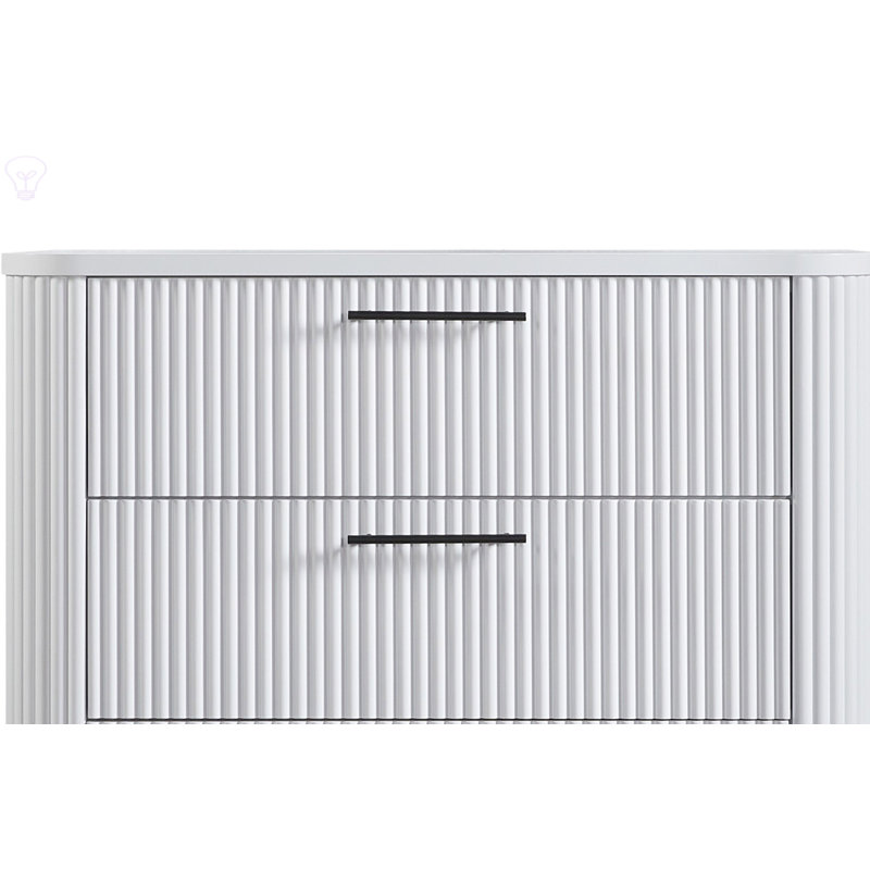 Commode 4 tiroirs - Commode moderne, commodes, Blanc