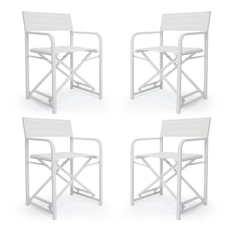 Aoodor Folding Director Chair, White