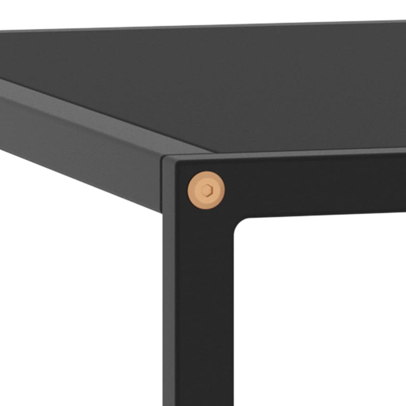 Table basse Ebern Designs, H 13,8 po x L 23,6 po x l 23,6 po, Noir