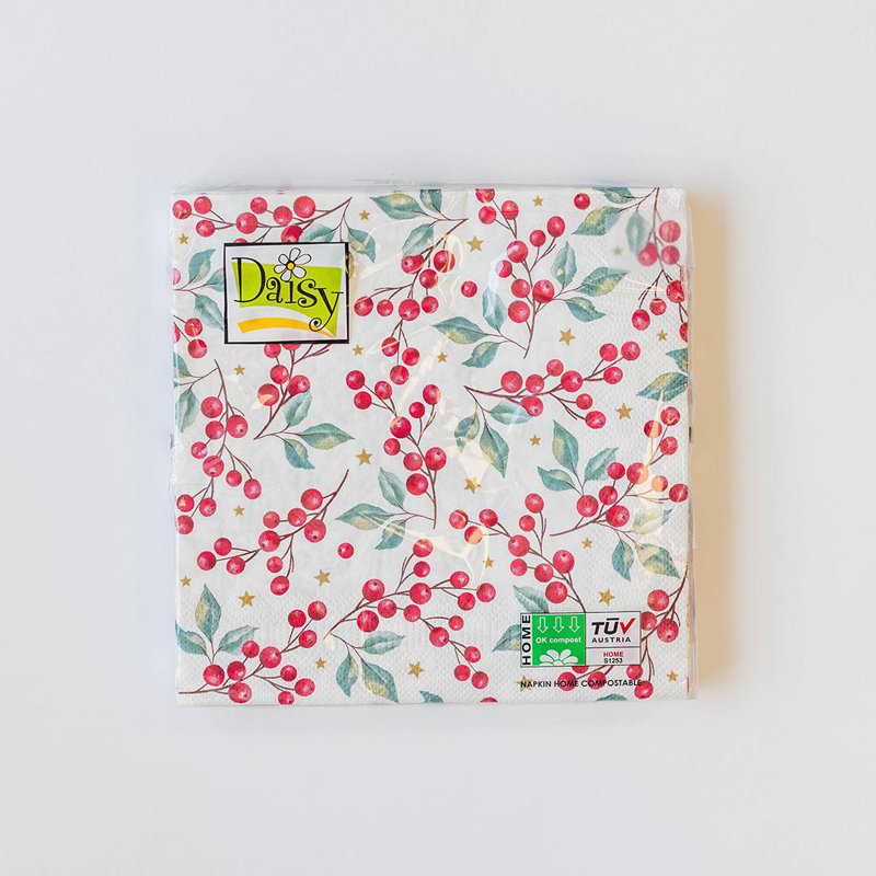 Ensemble de 20 serviettes Allly Holly Berries