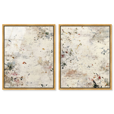 «Scrawled Memories Duo», ensemble de décorations murales Boho, reproduction d'art encadrée par Art Remedy, cadre doré, 20 x 24