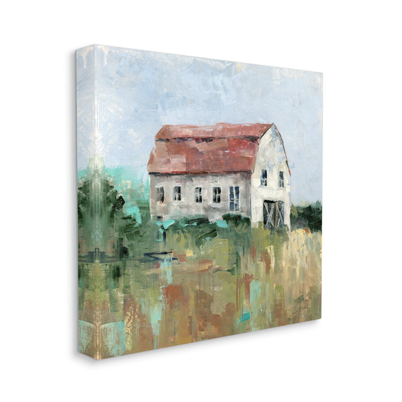 «Rustic Barn on Canvas» par Sally Swatland, reproduction, H 30 po x l 30 po x P 1,5 po
