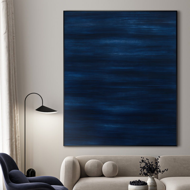 Extra Large Wall Art Fabric Print - Abstract Modern Artwork Artwork Decor for Living Room or Bedroom - "Frame Assembly Required (Unfinished Frame)"
