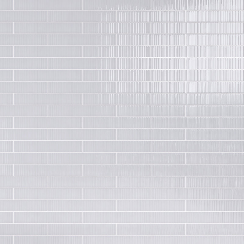 Nova 1.97 in. X 11.81 in. Polished Ceramic Subway Wall Tile, White Décor