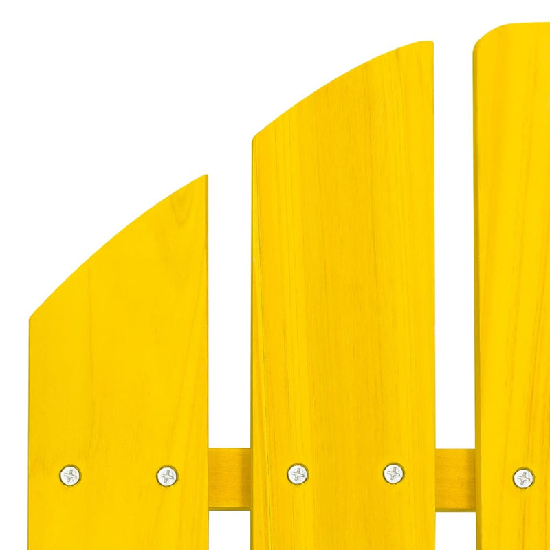 Wakarusa Adirondack Chair Patio Adirondack Chair with Ottoman Solid Wood Fir, Yellow