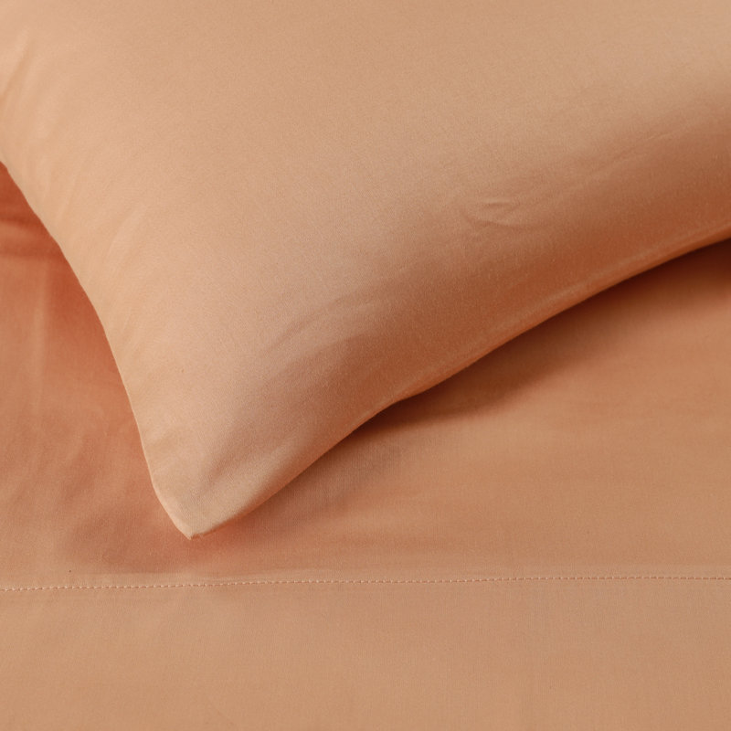 300 Thread Count Certified Egyptian Cotton Blend Solid Deep Pocket Bed Sheet Set, Full Sheet Set, Beige