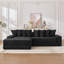 Canapé-lit 109,4 po convertible noir, lit de nuage pliable, sans assemblage, peu encombrant-489058553