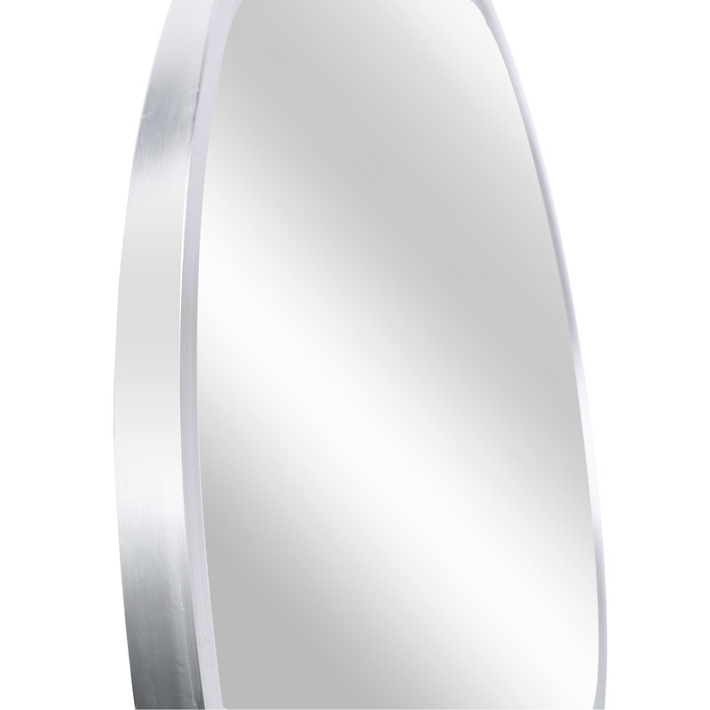 Miroir de salle de bain 32 po., 32 po x 32 po, Argent argent