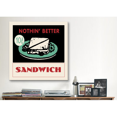 Publicité rétro sur toile tendue sandwich