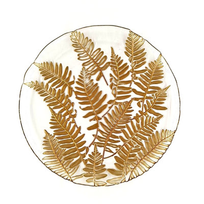 Glass Floral Charger