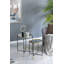 Ensemble de 2 tables d'appoint gigognes avec plateau en verre-572745707