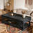 Farmhouse Lift Top Coffee Table Hidden Storage Trays Fixed Shelf-684071813-684071808