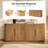 Waynesville 72"W 4-Door Modern Oak Wood Sideboard with Adjustable Shelves-118672441