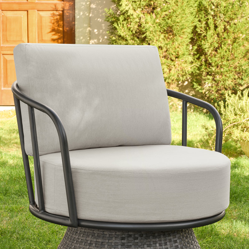 Fauteuil club pivotant pour l'extérieur