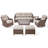 Sami 7-Piece Wicker Patio Furniture Sofa Set, 6-Inch Thick Cushioned Swivel Glider Chairs & Multifunctional Ottomans-1926293476