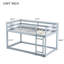 Lit simple surélevé en bois d'hévéa gris gris - pour un mouvement sans effort de haut en bas fabriqué en bois muni d'un sommeil douillet-2076178001