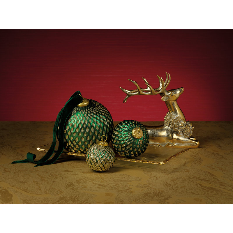Ensemble de 2 boules Beehive, Vert/doré