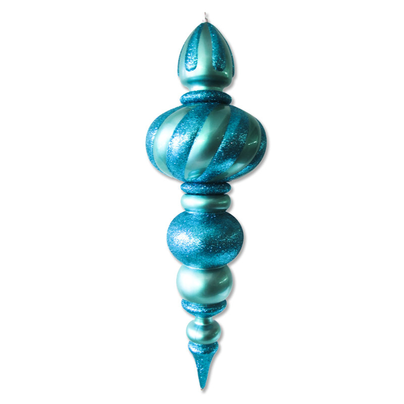 ornement Finial, Vert citron, H 38,5 po x l 12 po x P 12 po