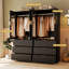 Armoire-penderie de 70,9 pouces de hauteur, armoire à 2 portes avec miroir intégré, armoire à 3 tiroirs (ensemble de 2)-1184509486