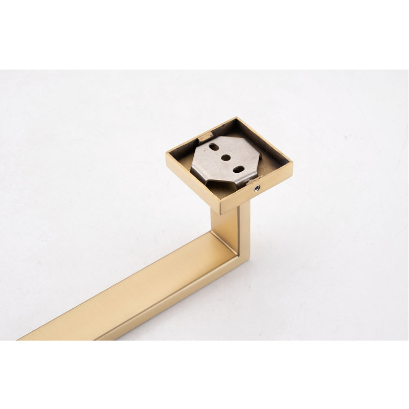 Brushed Gold 4 Bathroom Hardware Collection - Stainless Steel. Modern Look With Hidden Mounting. Scratch & Rust . Quick Installation For All Bathroom, Shower, Wardrobe, Cabinet Areas Steel Assembly.