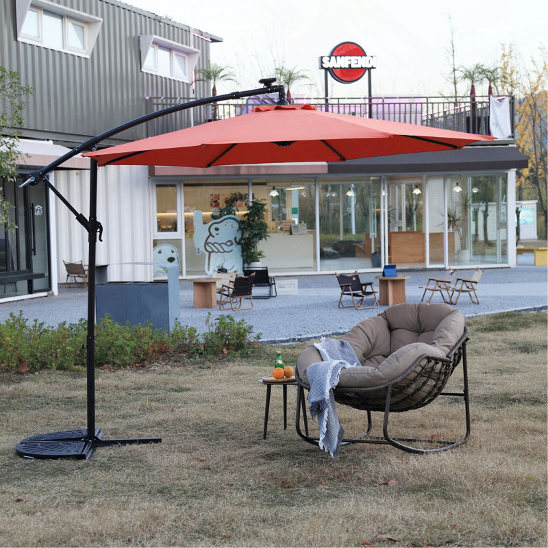 Parasol de marché à DEL 10 pi, Orange