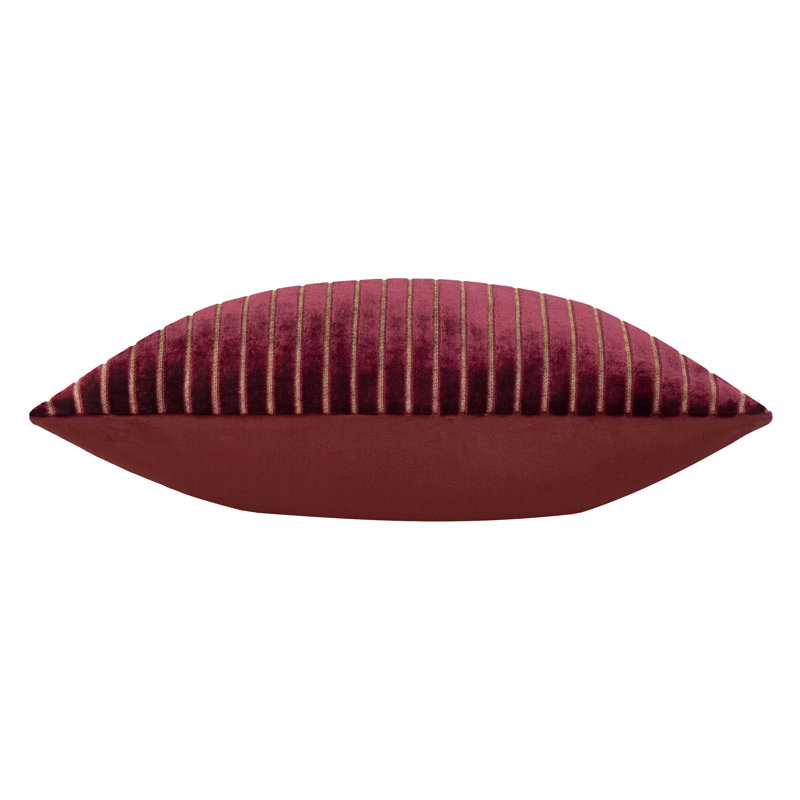 Savoy Stripe Striped Square Throw, Red, Pillow Cover Only - No Insert