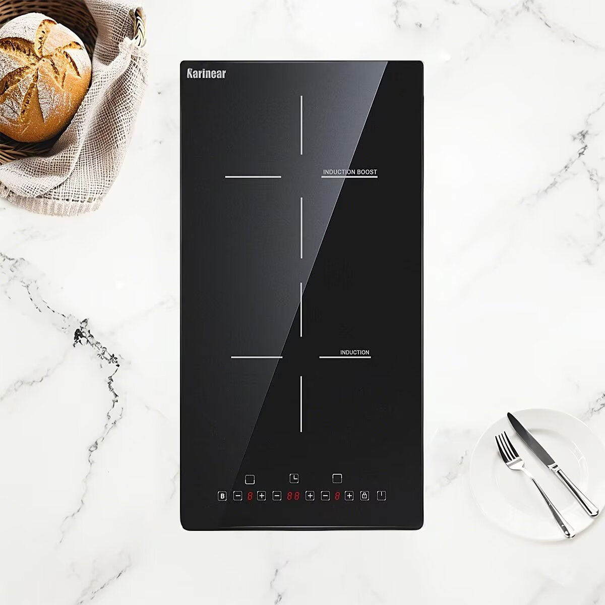 Karinear 2 Burner Induction Cooktop 12 Inch 3500W - Wayfair Canada